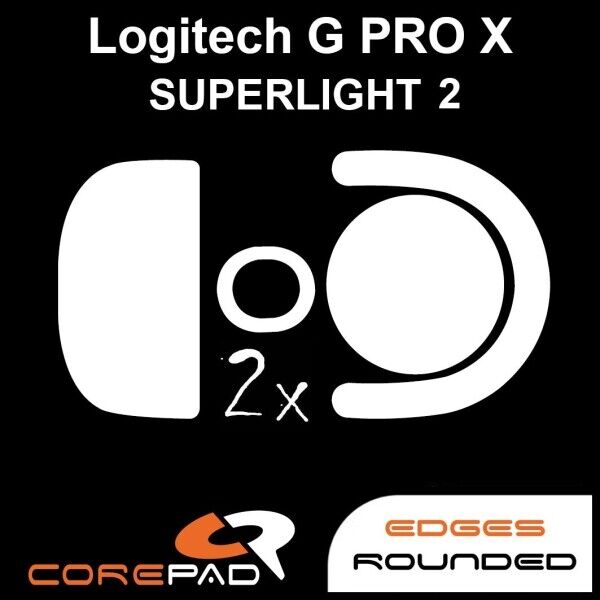 Corepad Skatez Logitech G PRO X SUPERLIGHT 2 Wireless Mouse Feet Hyperglide PTFE