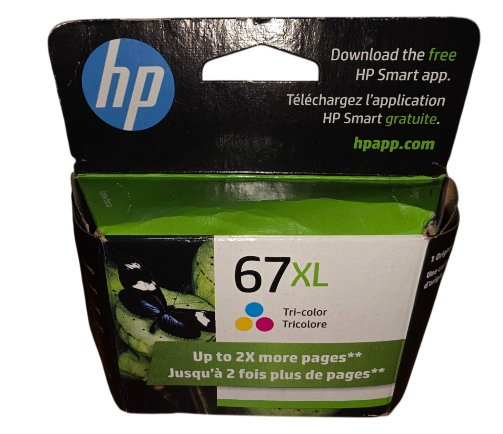 HP 67XL Tri-Color Ink Cartridge 3YM58AN Genuine OEM New Sealed Expired 11/2023