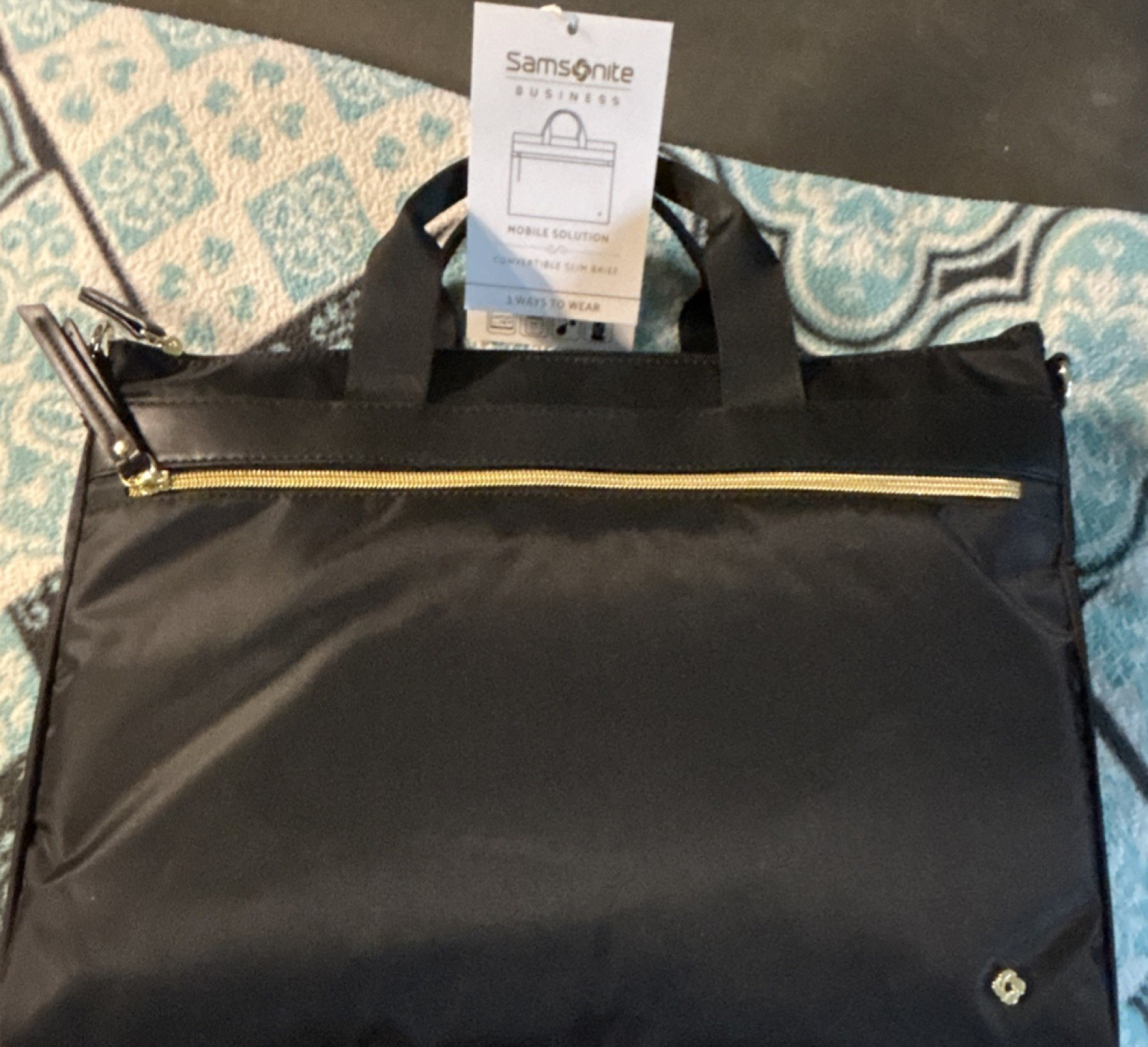 Samsonite Mobile Solution Slim Brief Black Nylon 15" Padded Laptop Bag