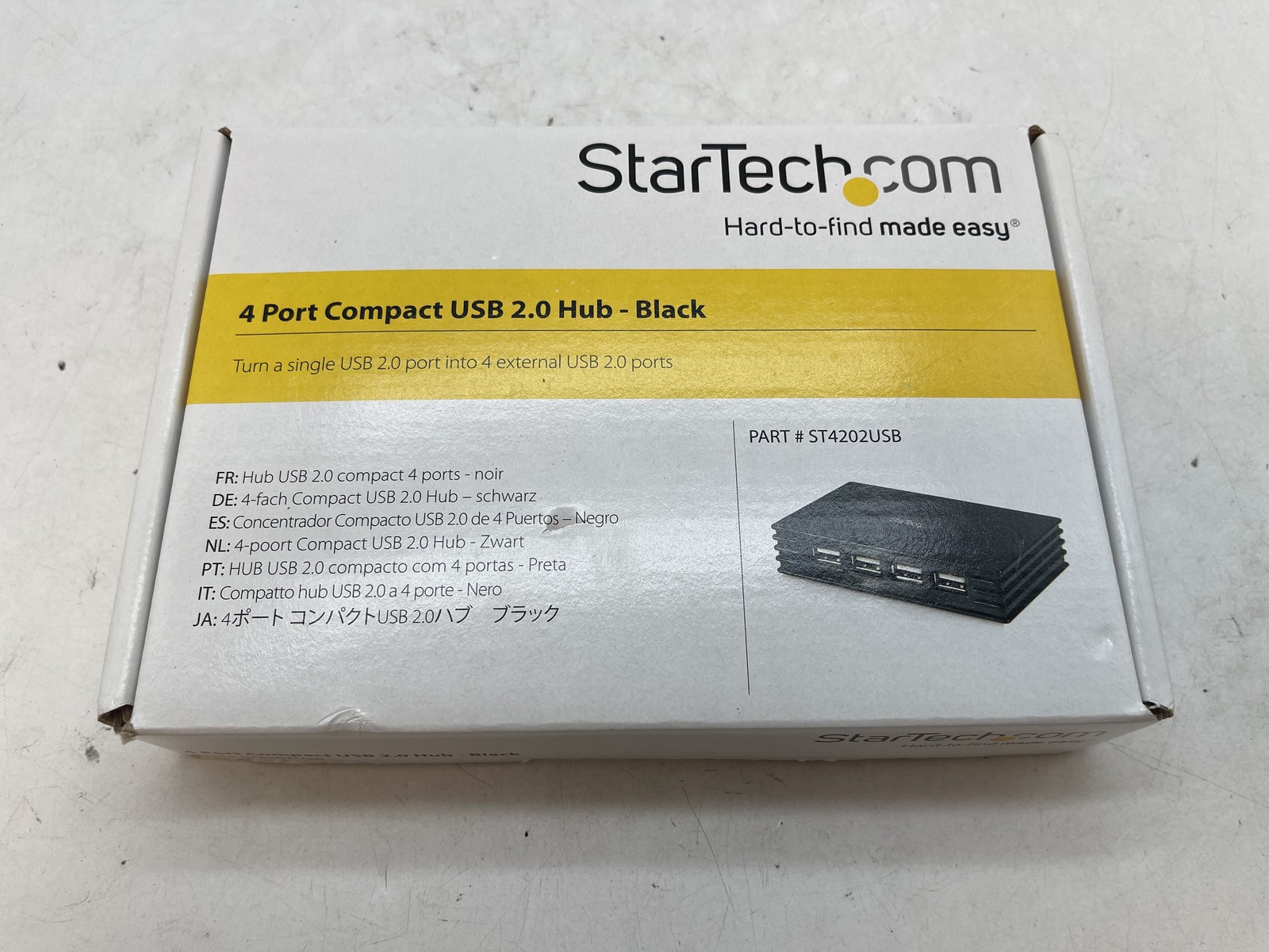 StarTech.com 4 Port Compact USB 2.0 Hub Black ST4202USB - 