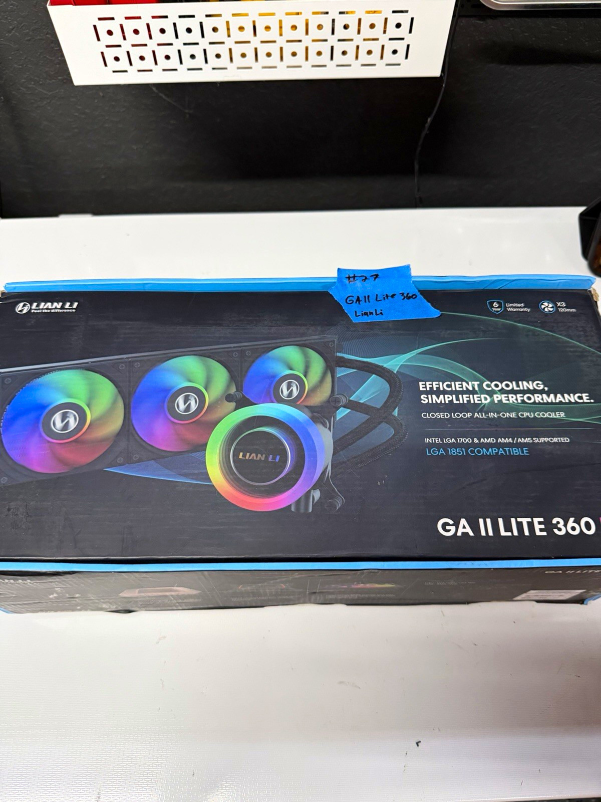 Lian Li GA II LITE 360 RGB 360mm AIO Liquid CPU Cooler Black AM5 GA2L36RB