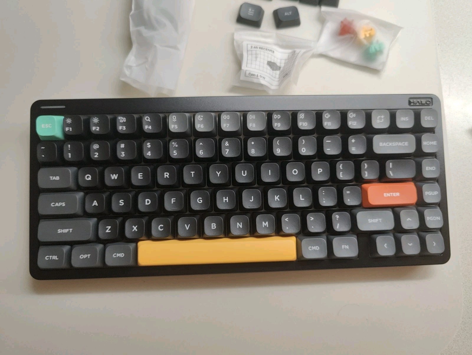 NUPHY Halo75 V2 Halo Series Wireless Mechanical Keyboard Lemon Switches, Black