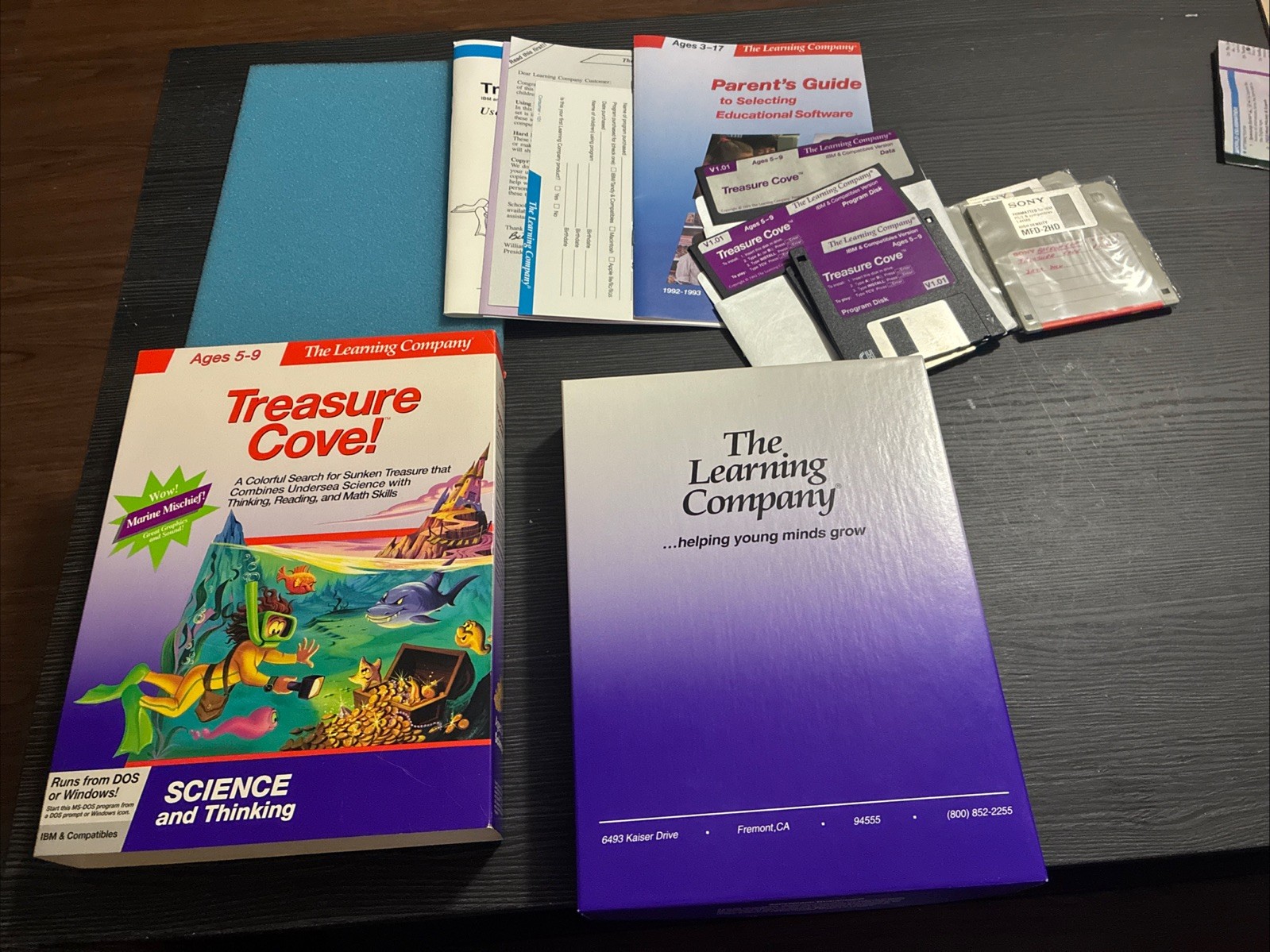 Vintage Treasure Cove Educational Game – Original Box, Manuals, And Discs