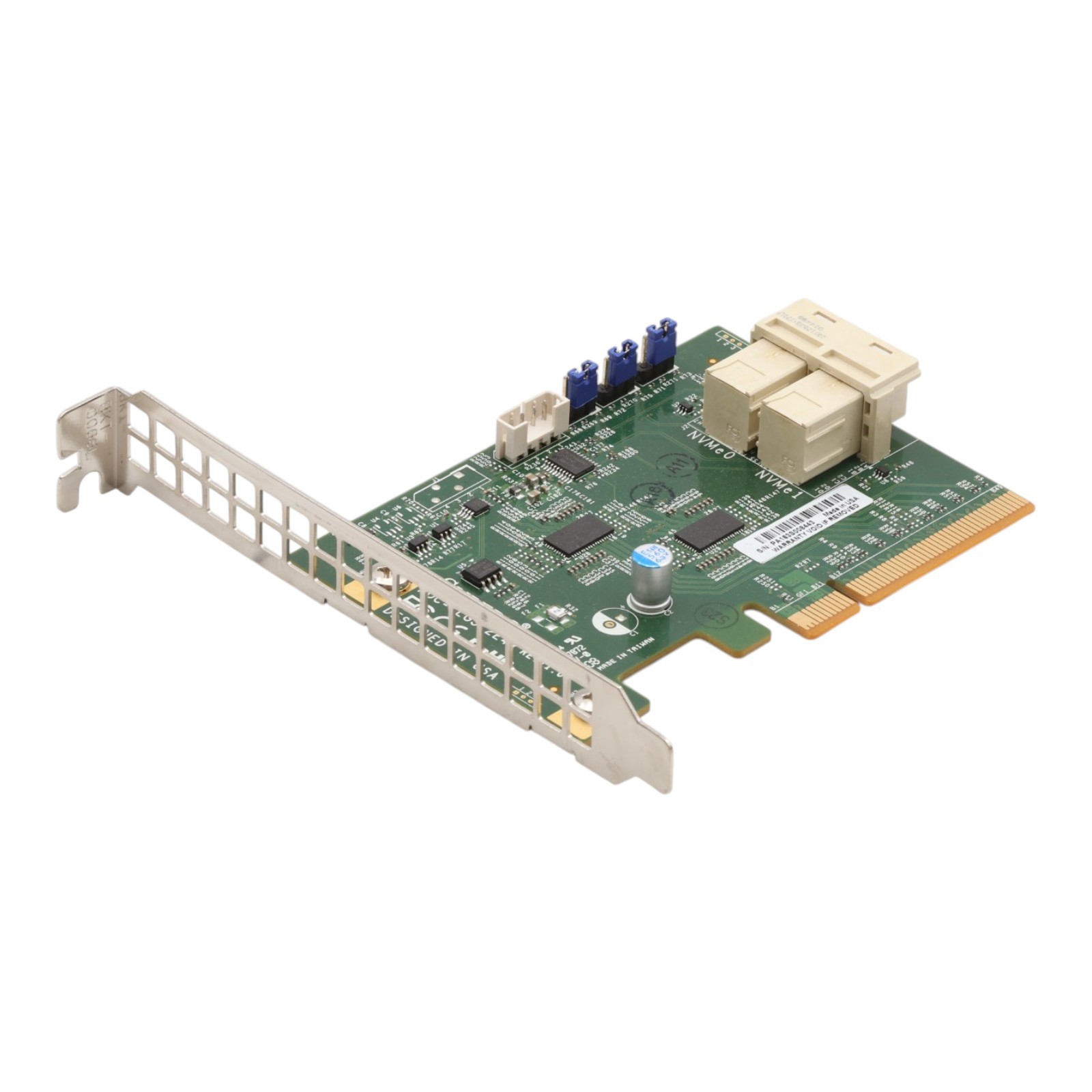Supermicro AOC-SLG3-2E4R 2x SFF-8643 NVMe PCIe x8 Full Profile HBA