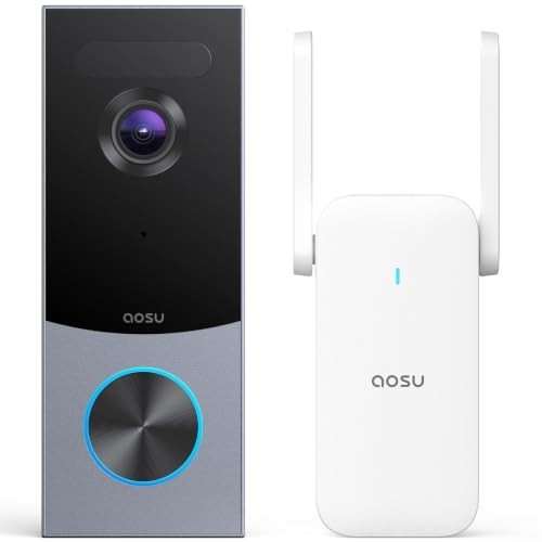 Video Doorbell Camera 5MP Ultra HD, 166 Degree View, Outdoor Security