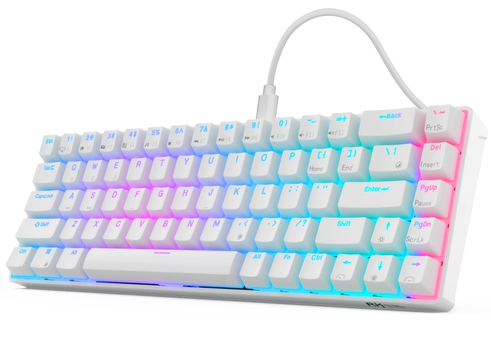 RK ROYAL KLUDGE RK68 Wired 65% Mechanical Keyboard, RGB Backlit Ultra-Compact 60