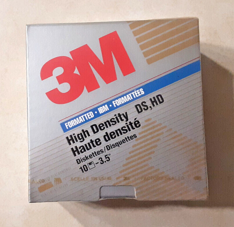 3M IBM High Density DS HD 3.5" Diskettes 10 Pack Formatted Disks NOS NEW SEALED
