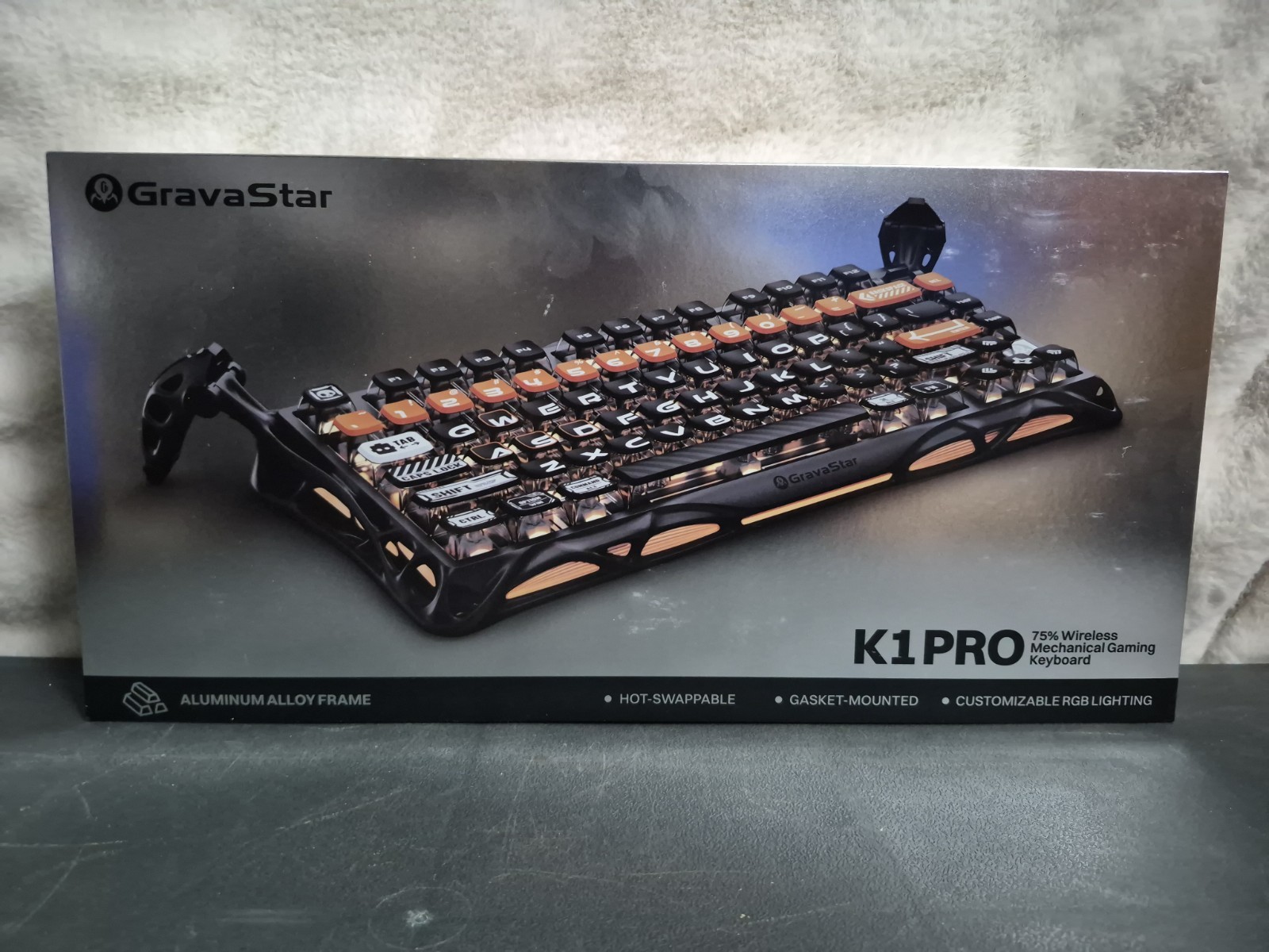 GravaStar Mercury K1 Pro Wireless 75% Gaming Keyboard CyberFlare Aluminum RGB