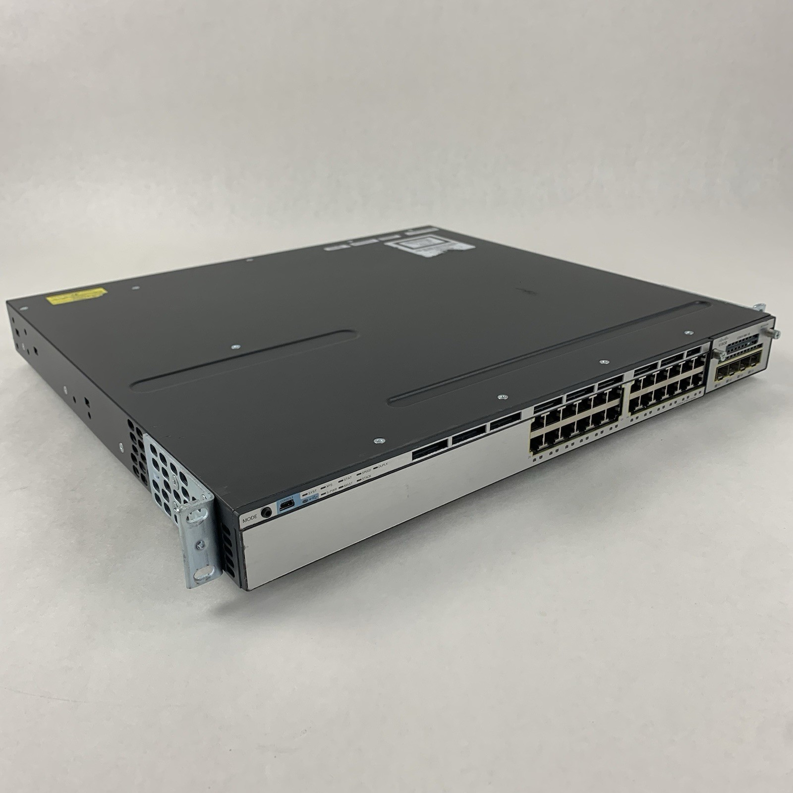 Cisco WS-C3750X-24T-S V02 24-Port Gigabit Ethernet Switch Tested Reset