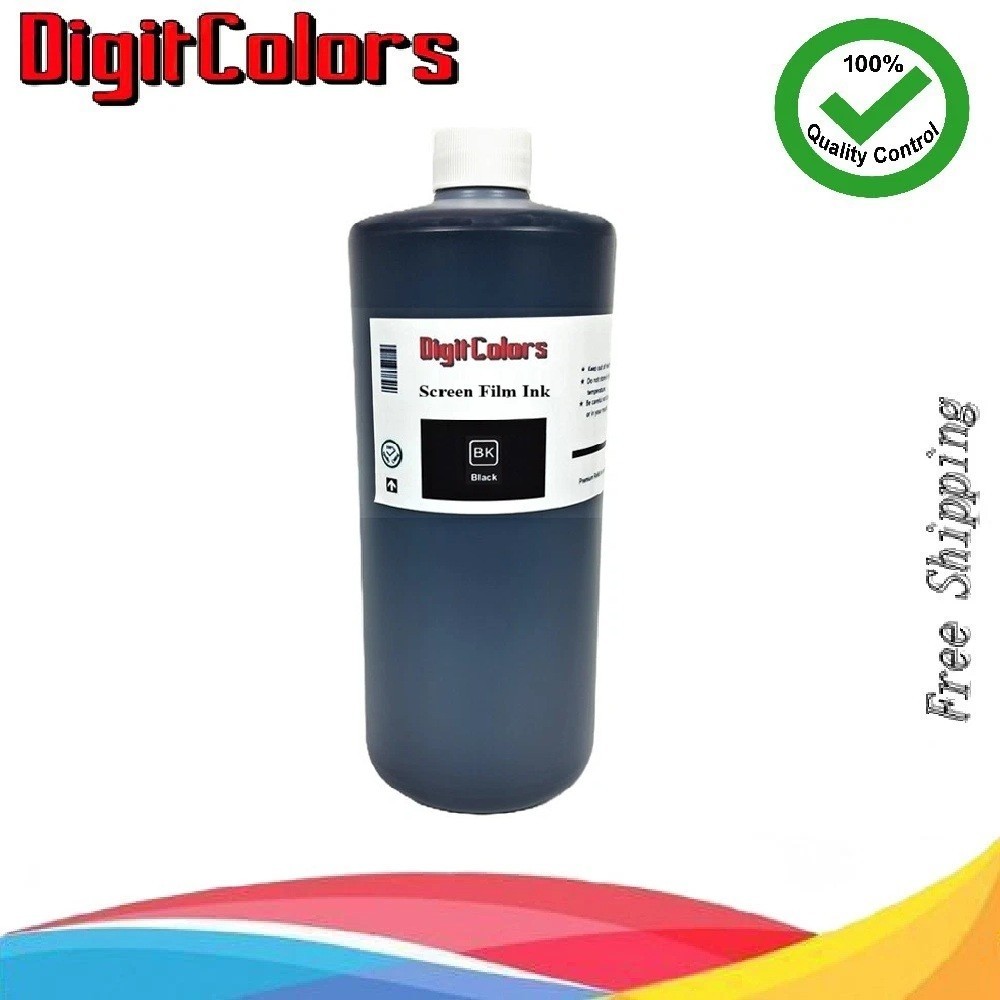 Premium BULK INK SCREEN PRINTING FOR FILM BLACK DYE INK FOR UV BLOCKING 1 liter