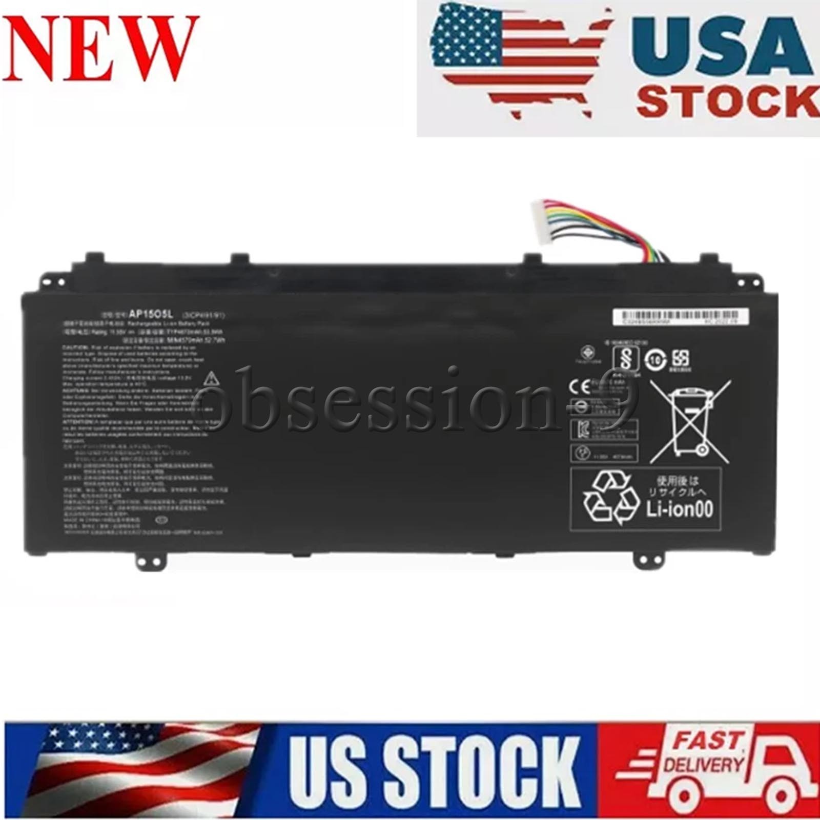 New AP1503K AP1505L AP15O3K AP15O5L Replacement Battery for Acer Laptop