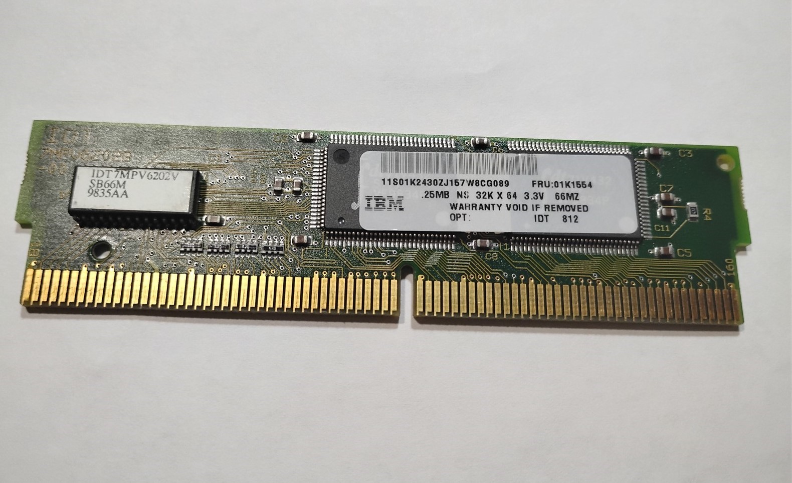 IBM 07H1154 256KB L2 Cache COASt Module 160-Pin STICK IDT IDT7MPV6202 AS-IS