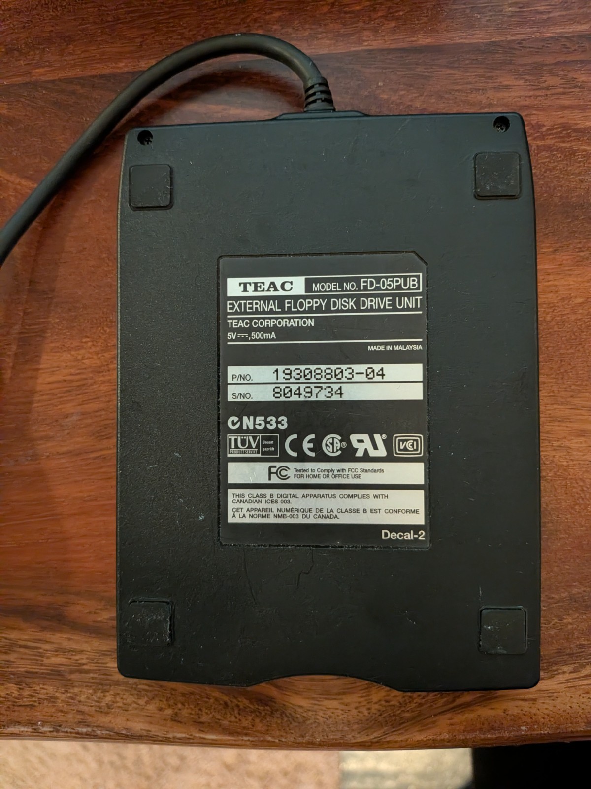 Teac FD-05PUB External Floppy Disk Drive Unit
