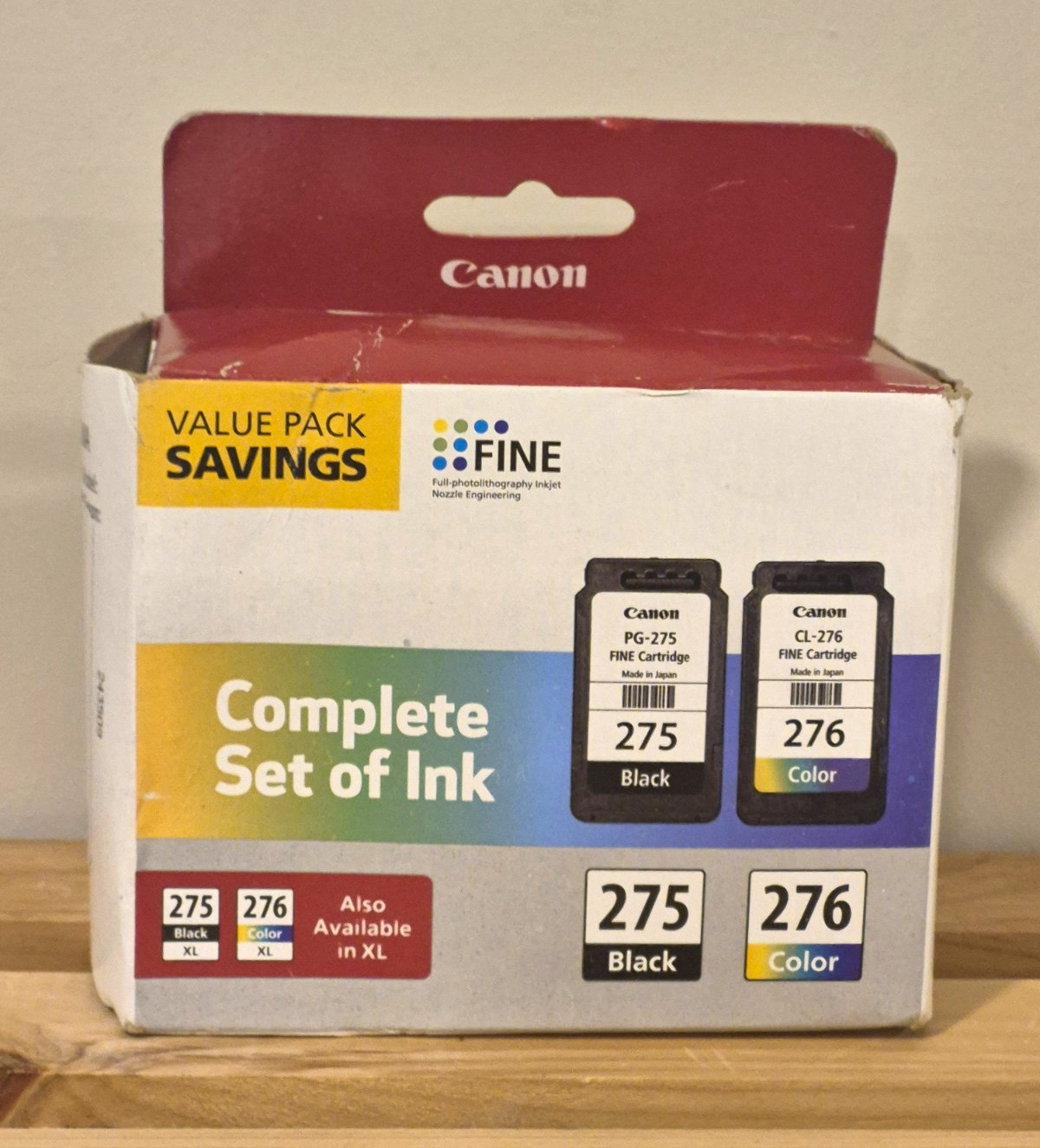 Canon PG-275/CL-276 Inkjet Value Pack Black & Tri-Color for PIXMA