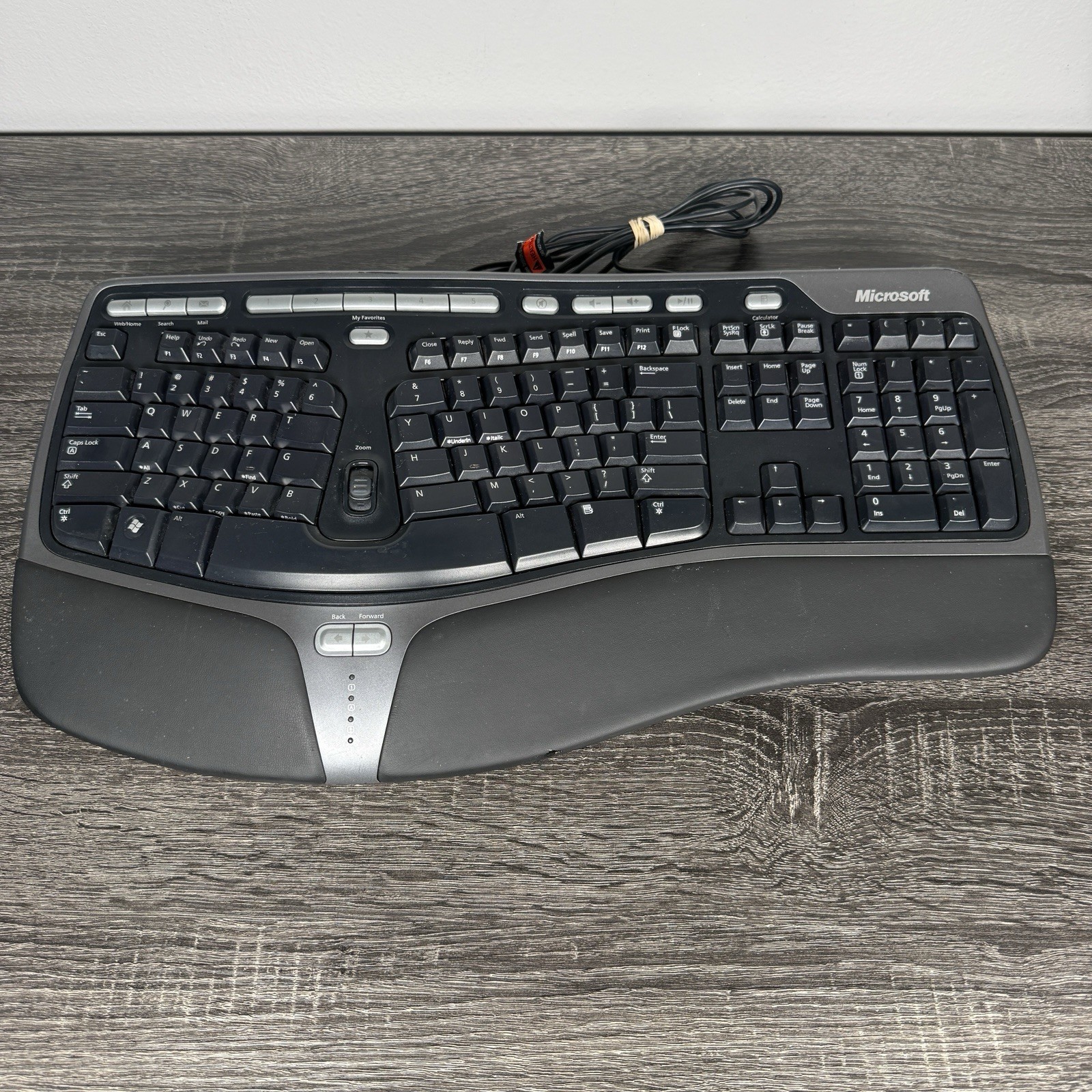 Microsoft Natural Ergonomic Keyboard 4000 v1.0 Model KU-0462 USB Tested