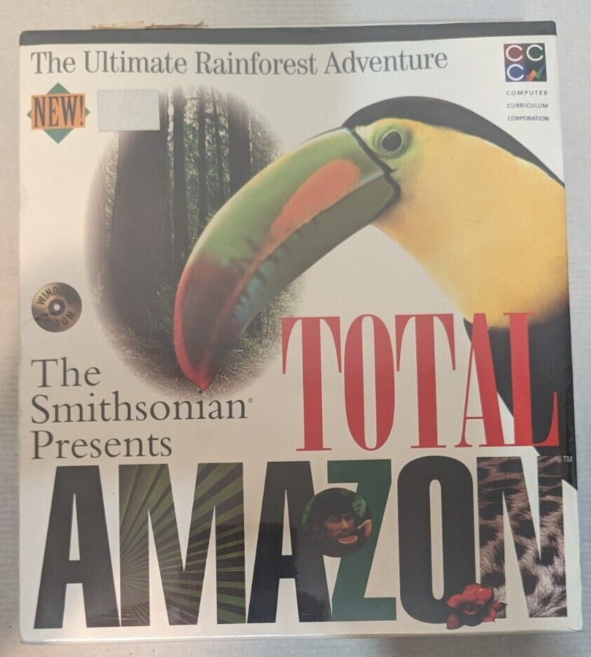 The Smithsonian Presents Total Amazon Interactive PC 1995 Brand New & Sealed +