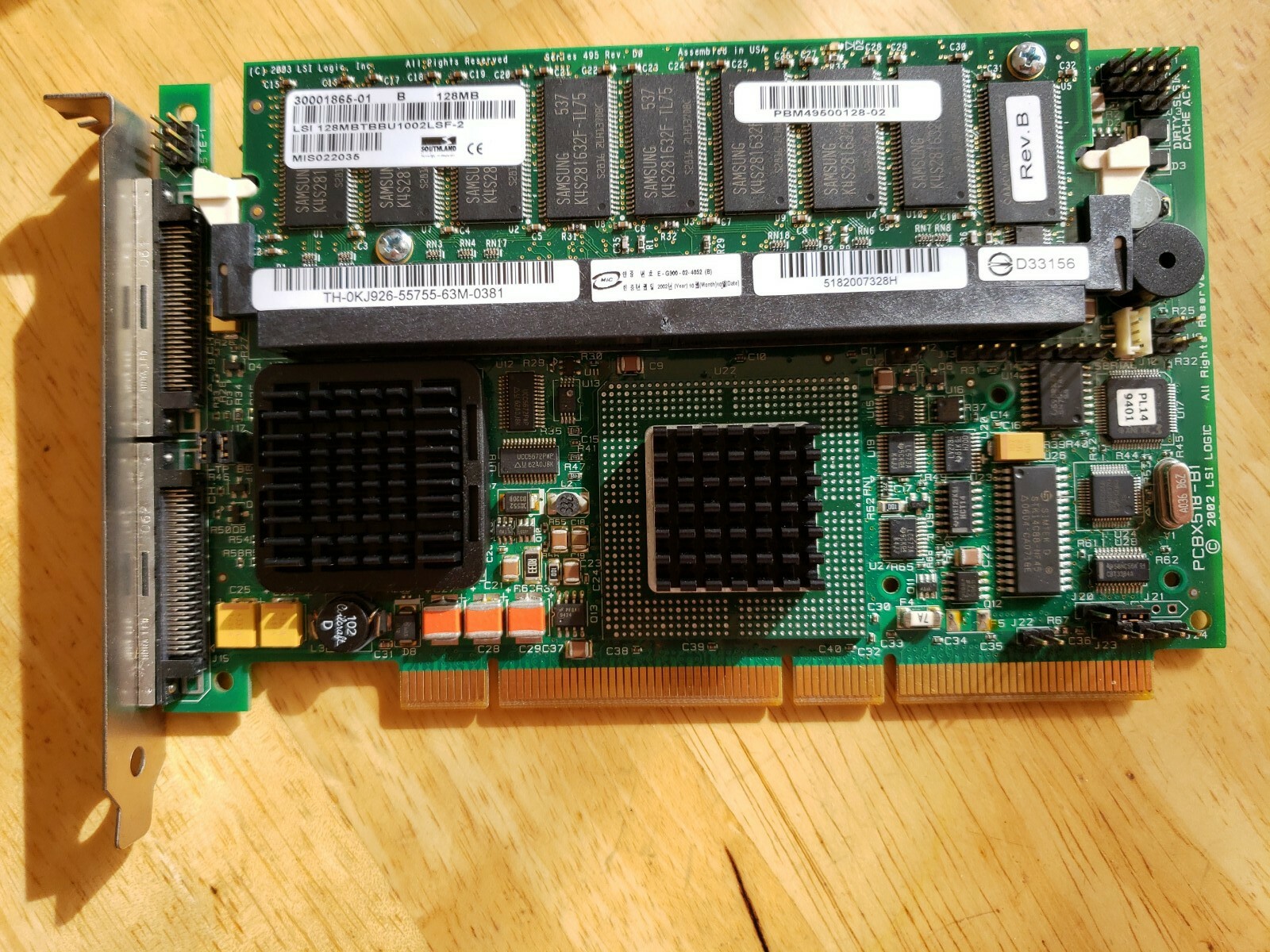Dell PERC4/DC U320 SCSI PCI-X RAID Controller 128MB 0D9205,0J4717,0KJ926,0KJ926