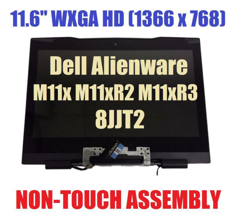 New Alienware M11xR2 R3 BLACK LCD Screen Assembly Web Camera & Hinge M5W7C 8JJT2