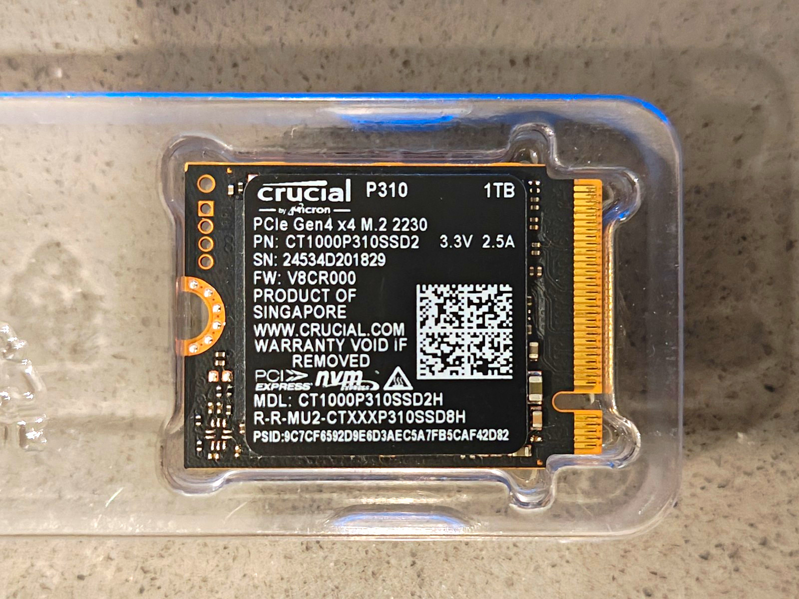 Crucial P310 1TB PCIe Gen4x4 NVMe M.2 2230 Internal SSD CT1000P310SSD2