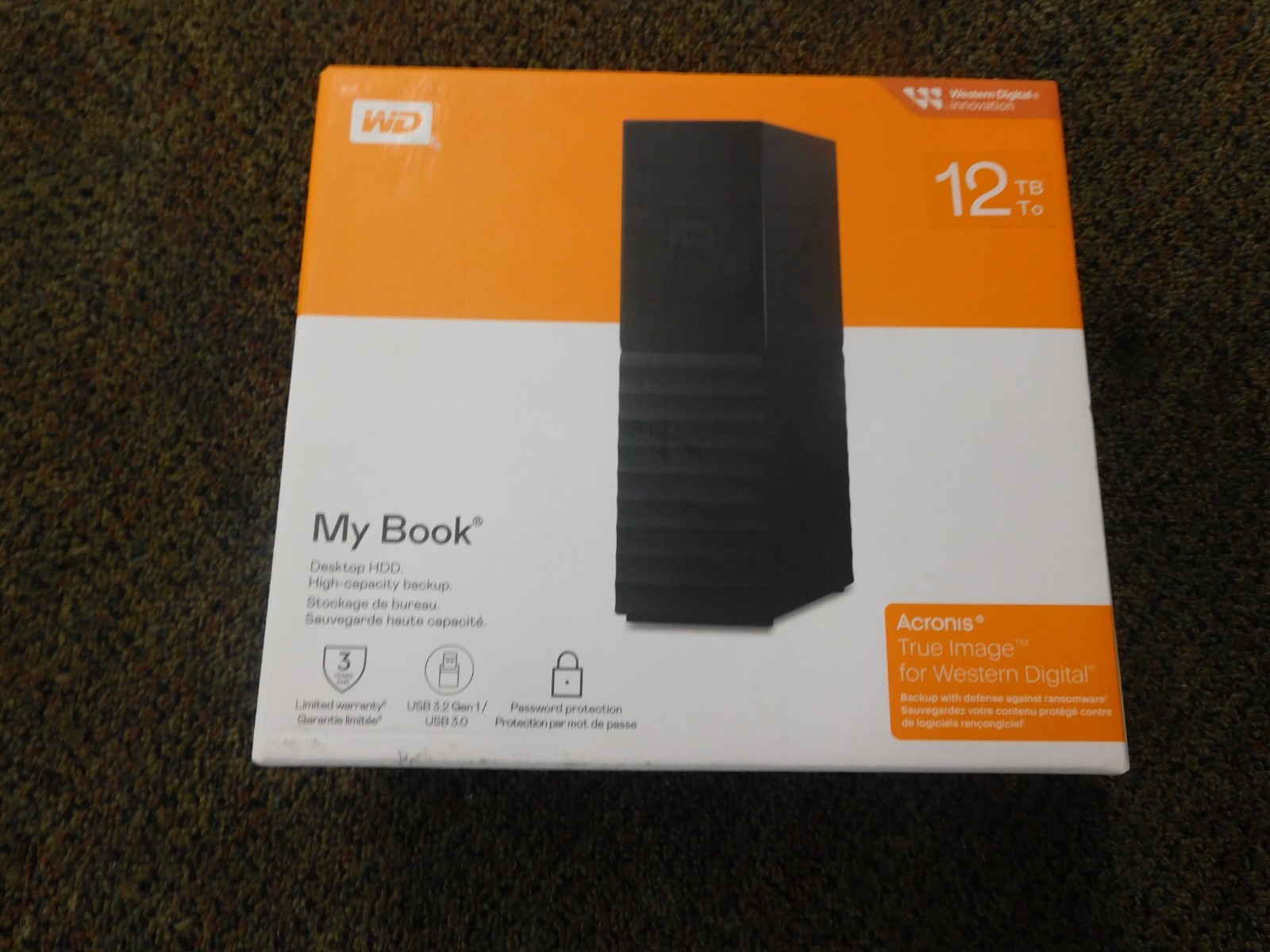 WD Western Digital My Book 12TB Desktop External Hard Drive  WDBBGB0120HBK New