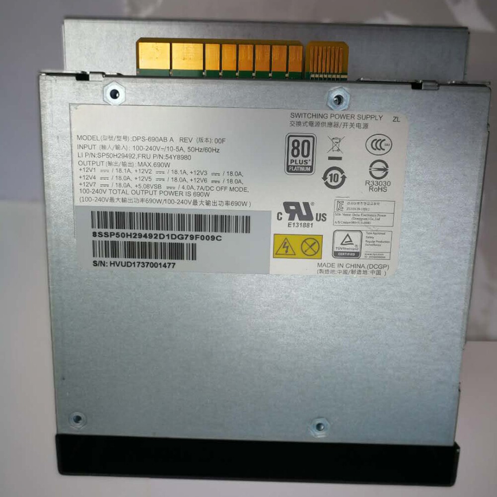 690W DPS-690AB A 54Y8980 Power Supplies For Lenovo ThinkStation P720 P520