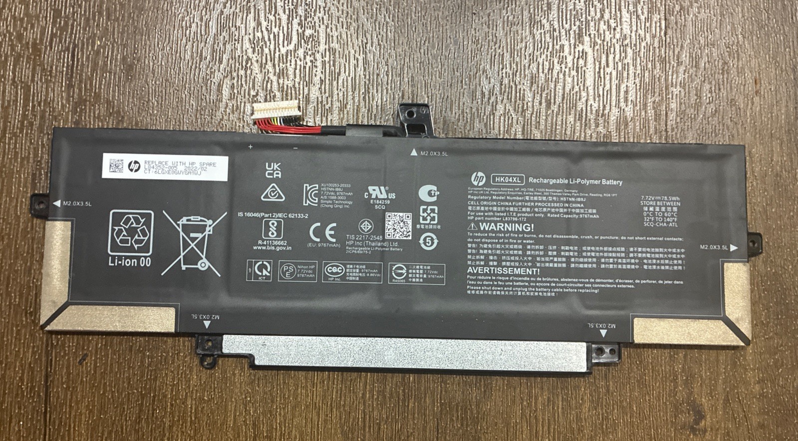 Genuine HK04XL OEM Battery for HP EliteBook X360 1030 1040 G7 G8 L84352-005