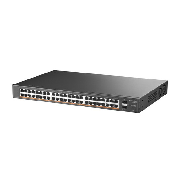 MokerLink 48 Port PoE Gigabit Switch with 2 Gigabit SFP - POE-G4802GS