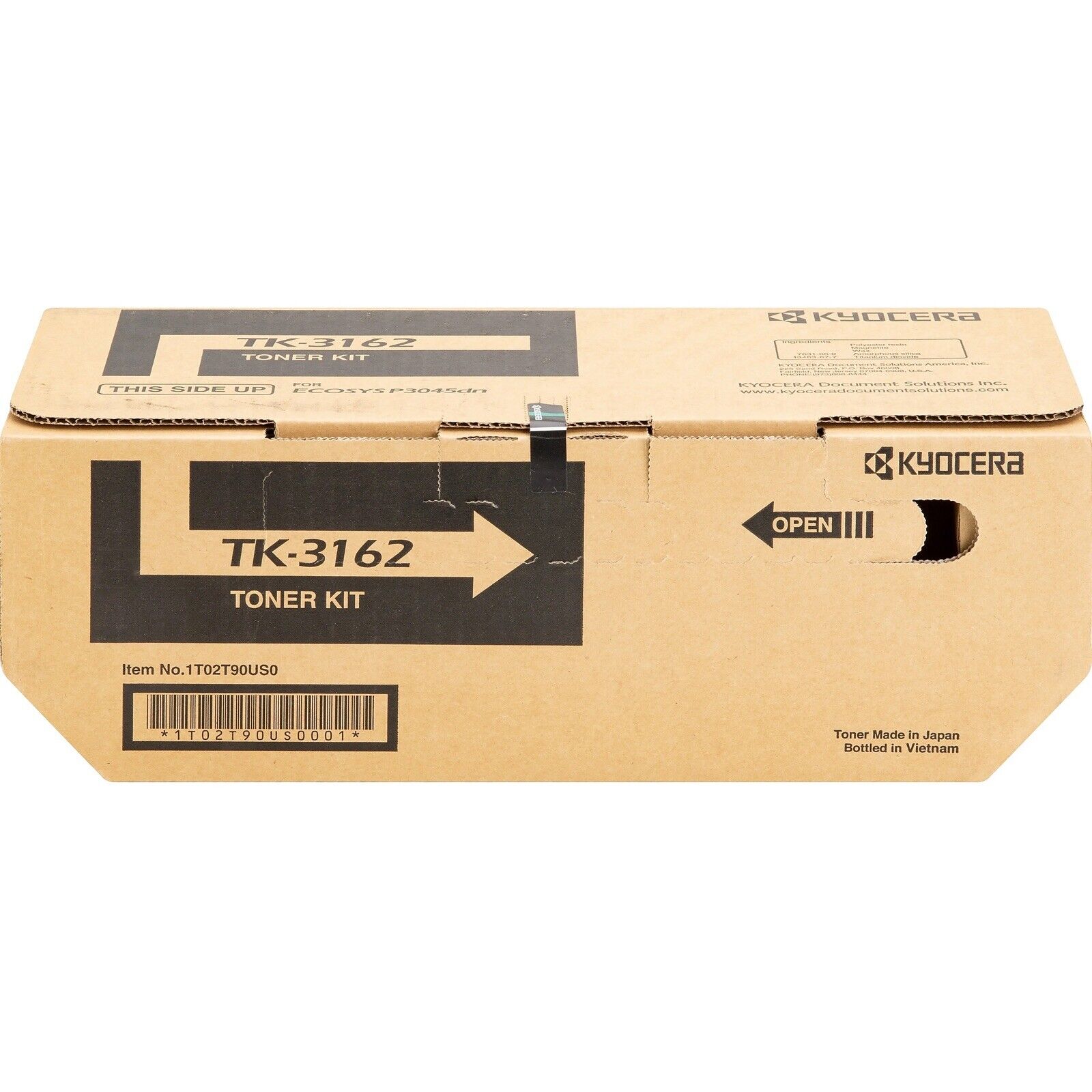 Genuine Kyocera TK-3162 Black Toner for ECOSYS M3645idn/M3145idn/P3145dn