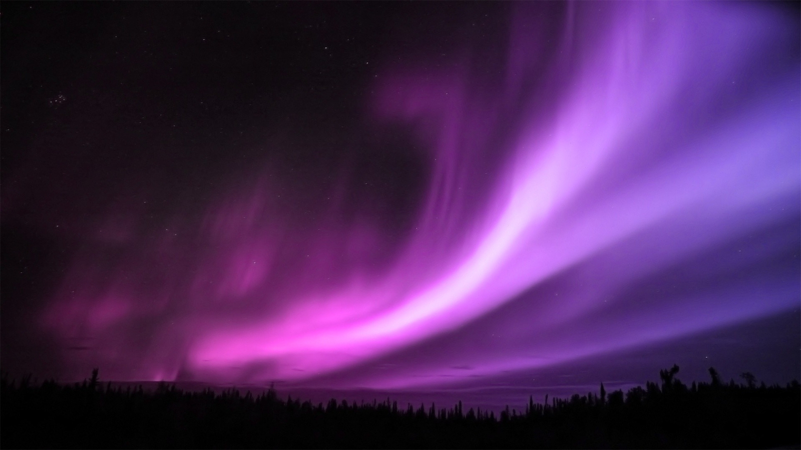 Landscape night stars aurorae sky pink Custom Gaming Mat Desk