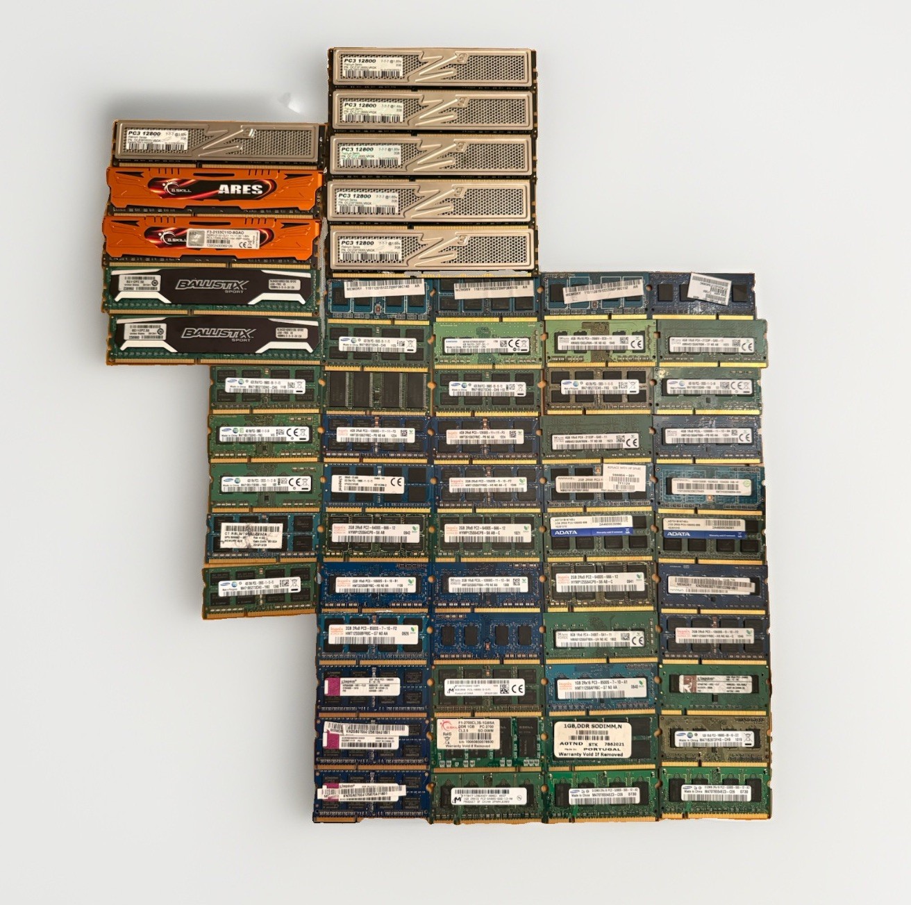 59x Mixed RAM Memory Lot DDR2 DDR3 DDR4 512MB 1GB 2GB 4GB 8GB Laptop Desktop
