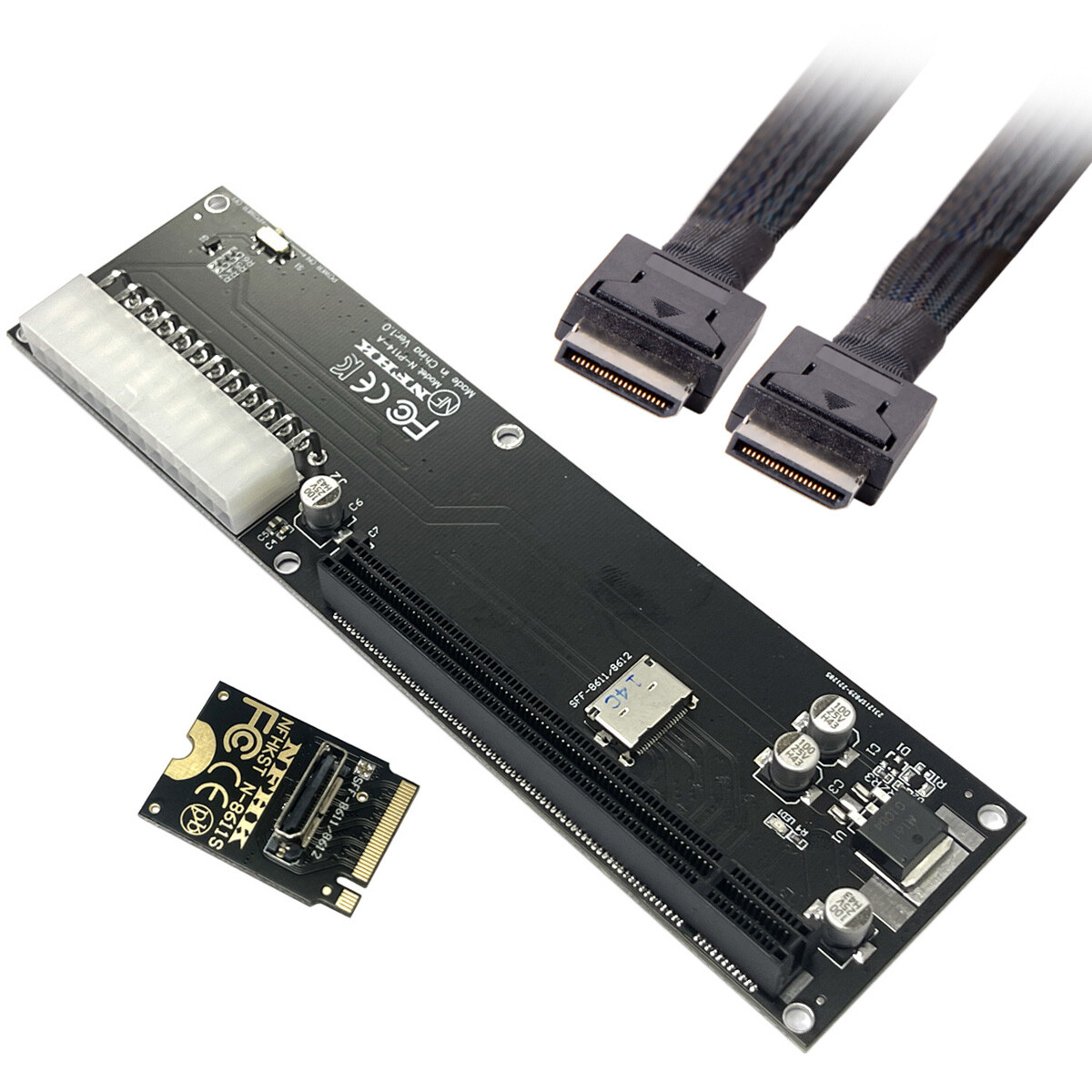 Oculink SFF-8612 SFF-8611 to PCI Express M.2 M-Key Cable, Host Bus Adapter