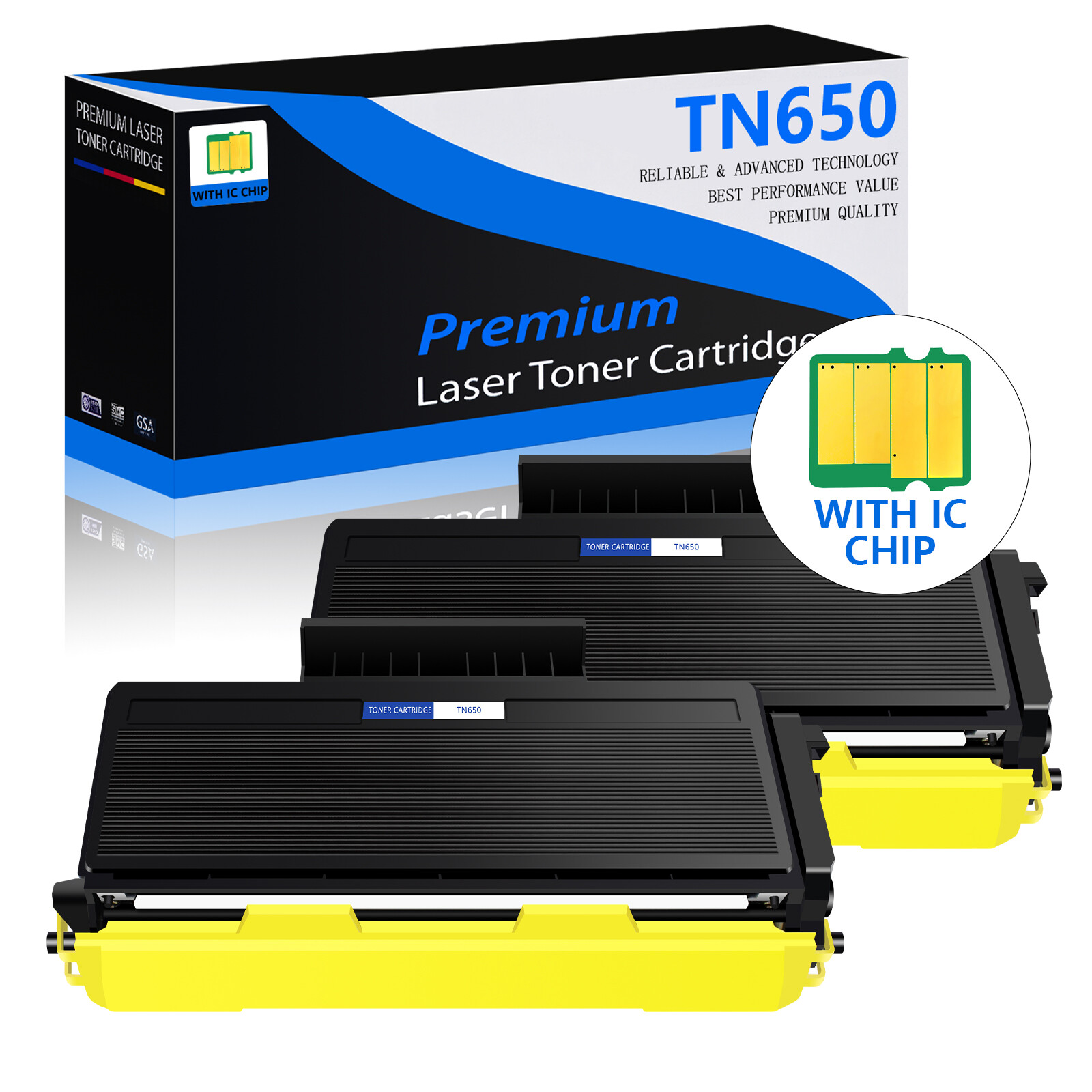 2PK TN650 Toner Cartridge For Brother DCP-8085DN HL-5350DN MFC-8480DN 8890DW