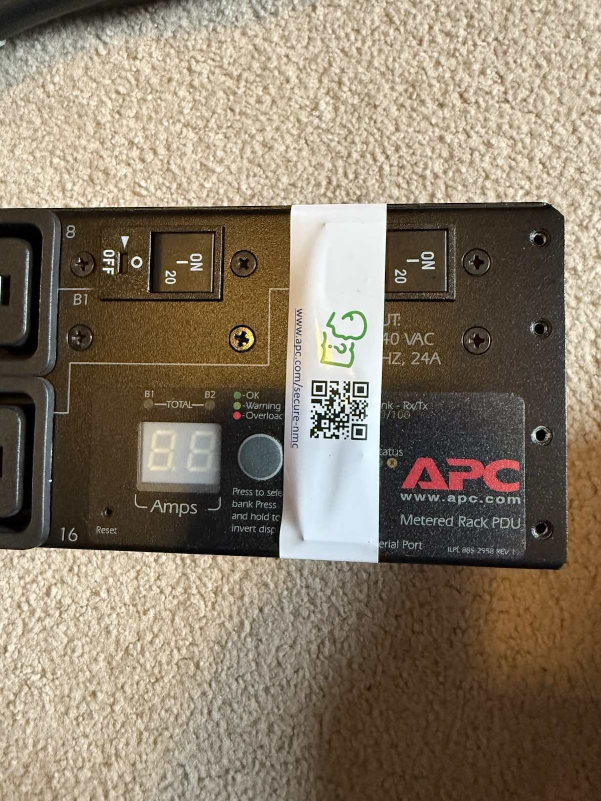 NEW APC AP7811B Metered Rack PDU 30A 208-240V L6-30P 12C13 4C19