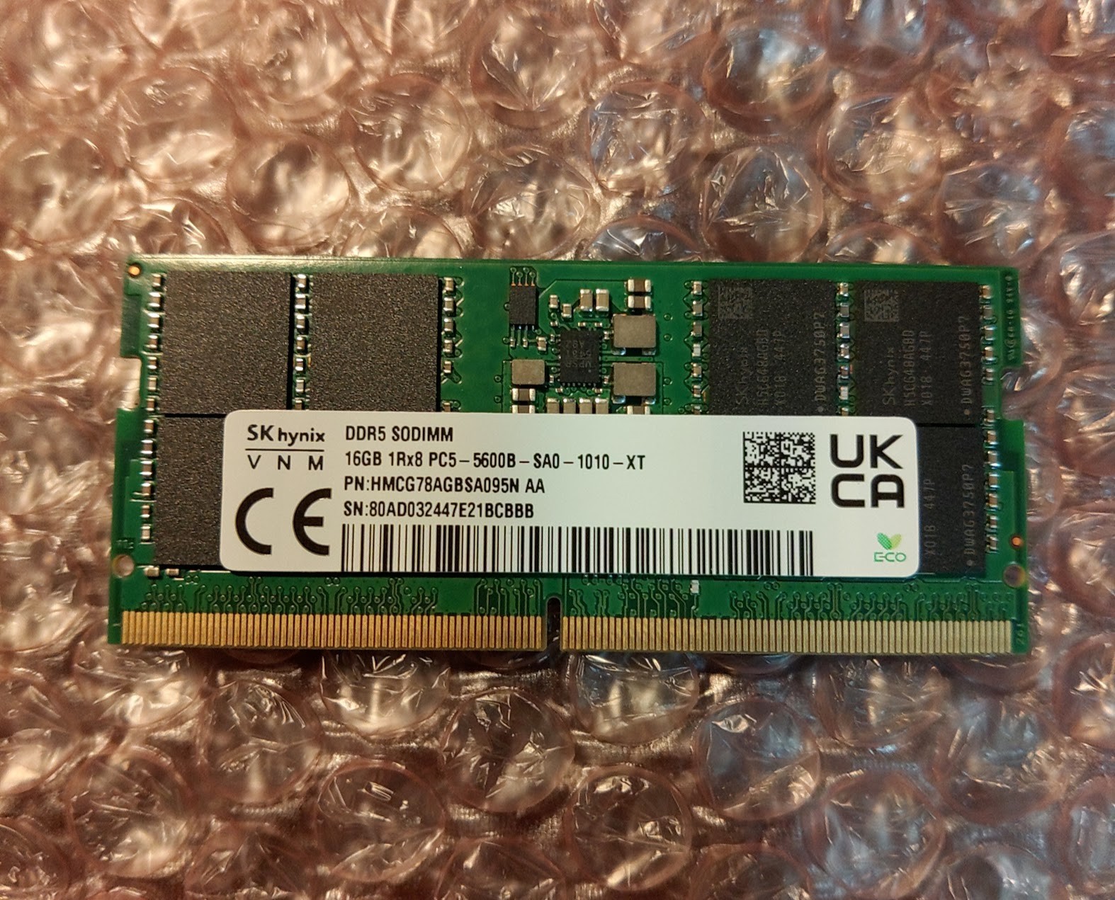 SK Hynix 16GB (1x16GB) DDR5 5600MHz SODIMM Laptop Micro AIO RAM Memory