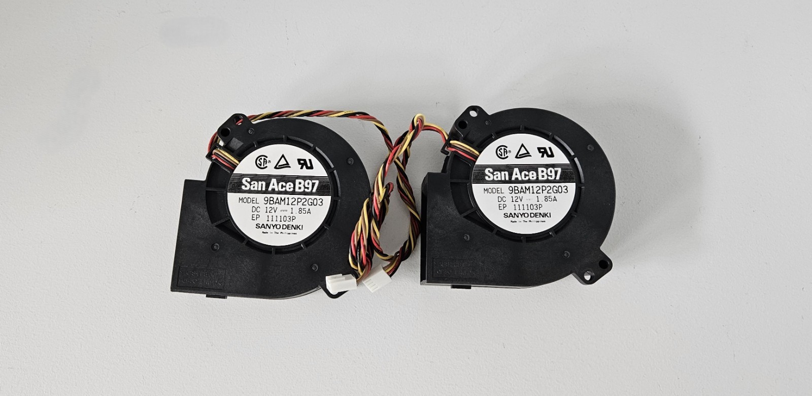 *Lot of 2* Sanyo San Ace B97 Cooling Fan 9BAM12P2G03 12V DC 1.85A 4-wire 4-pin