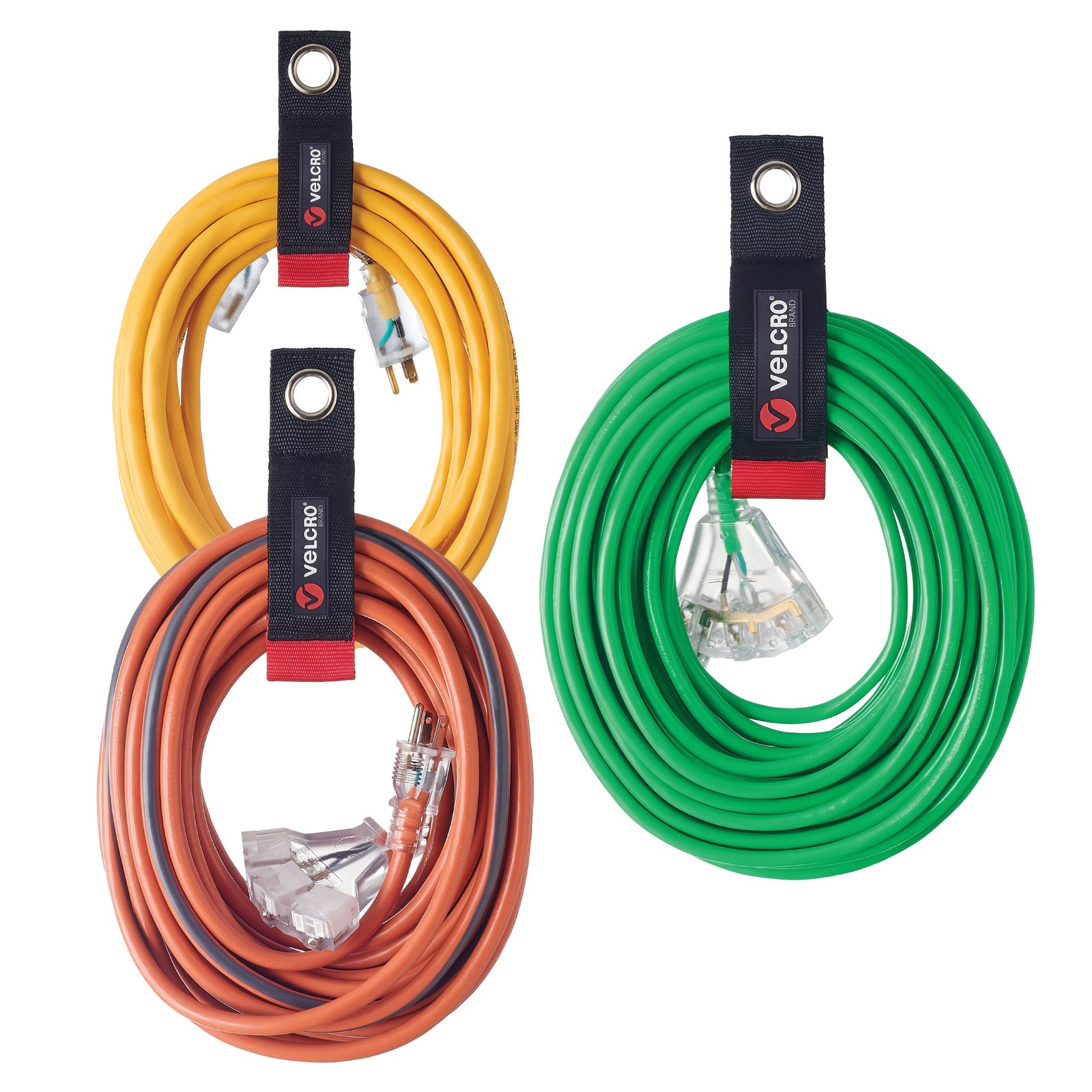 Extension Cord Holder Organizer Heavy Duty Storage Straps 3 Pack Black
