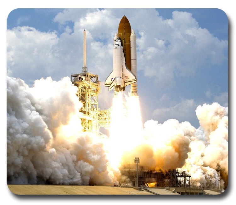 Space Shuttle Launch ~ Mouse Pad / PC Mousepad ~ Planet Earth USA NASA Cool Gift