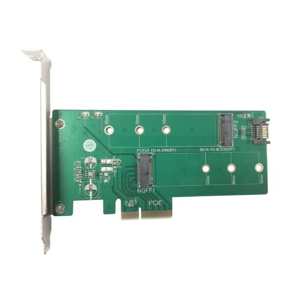Vantec UGT-M2PC200 M.2 NVMe + M.2 SATA SSD PCIe X4 Adapter