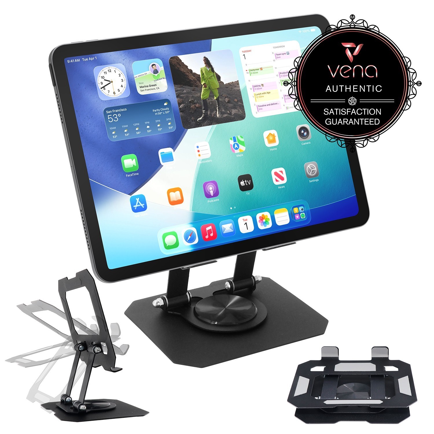 Vena iPad Stand Tablet Stand for Desk Adjustable Aluminum iPad Holder Cellphone