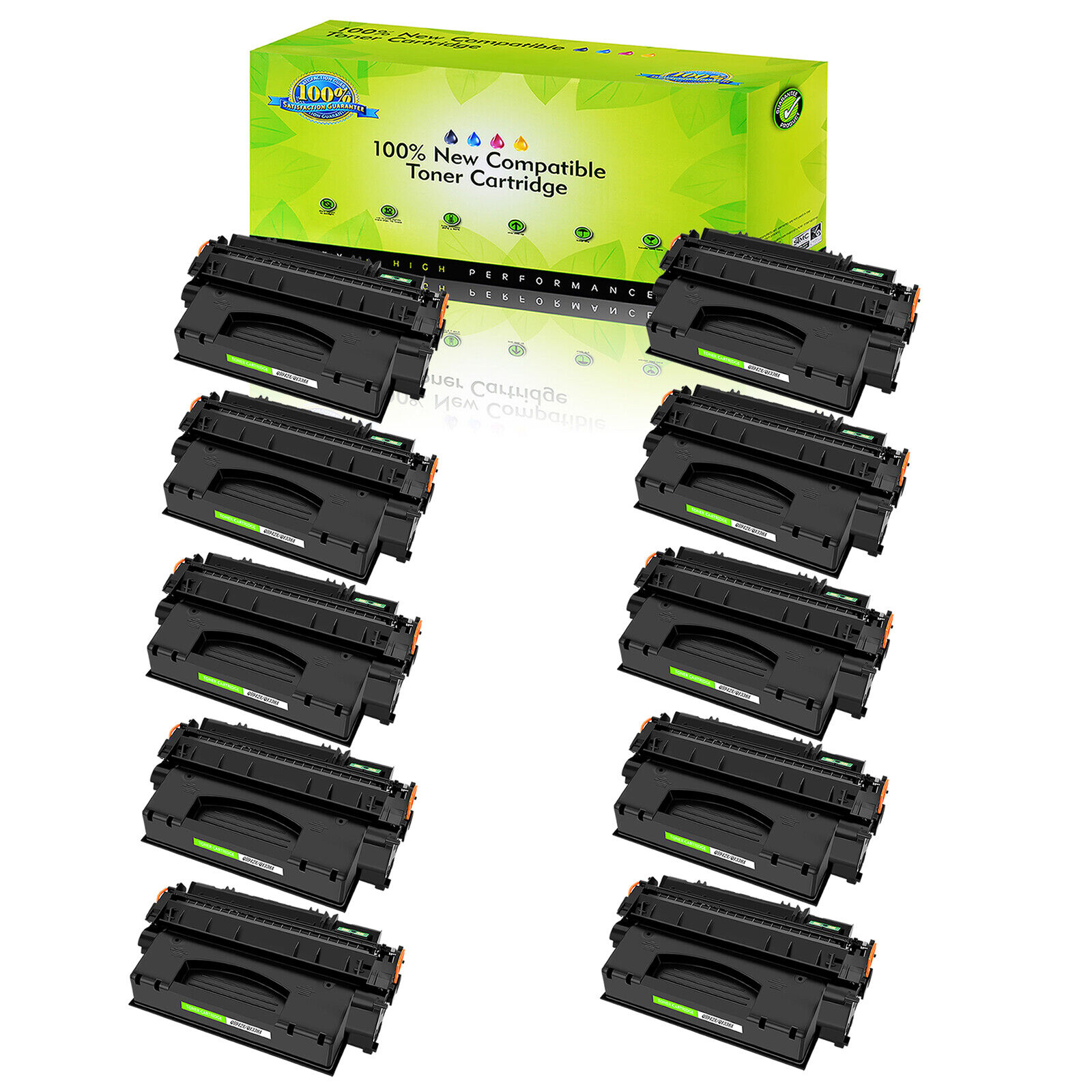10PK Black Q1338A 13A Toner Cartridge Compatible for HP LaserJet 4250 4250dtn