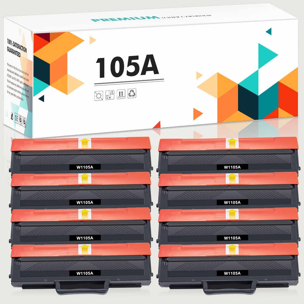 8 Pack W1105A Toner Compatible with HP 105A LaserJet MFP 137fnw 135a 135w 107w