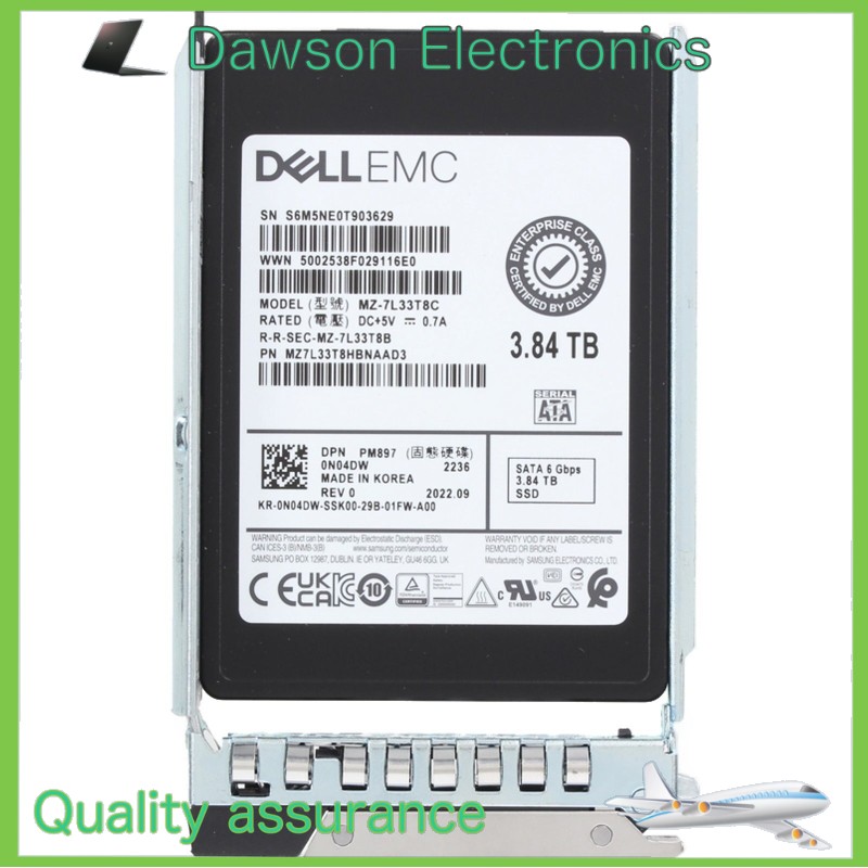 N04DW 0N04DW Dell 3.84TB 6Gbps SATA MU TLC 2.5'' SSD 14/15/16G KIT