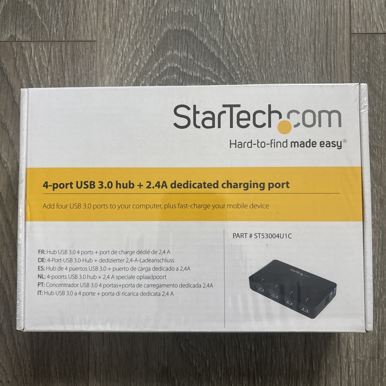 StarTech 4-Port USB 3.0 Hub + 2.4A Dedicated Port ST53004U1C