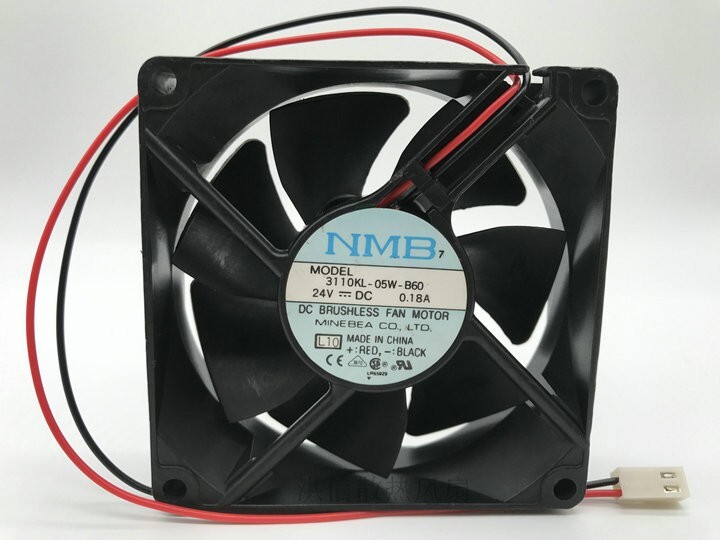 NMB 8025 3110KL-05W-B60 DC24V 0.18A 80mm inverter cooling fan 2pin