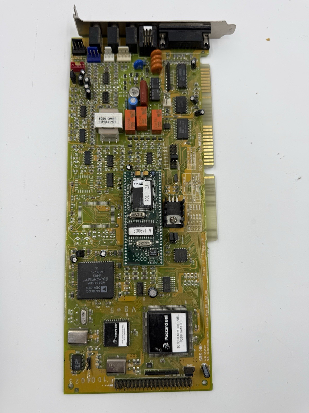 Vintage Aztech Packard Bell ISA Sound Modem Card Yamaha OPL3 AD1845 SRS 3D