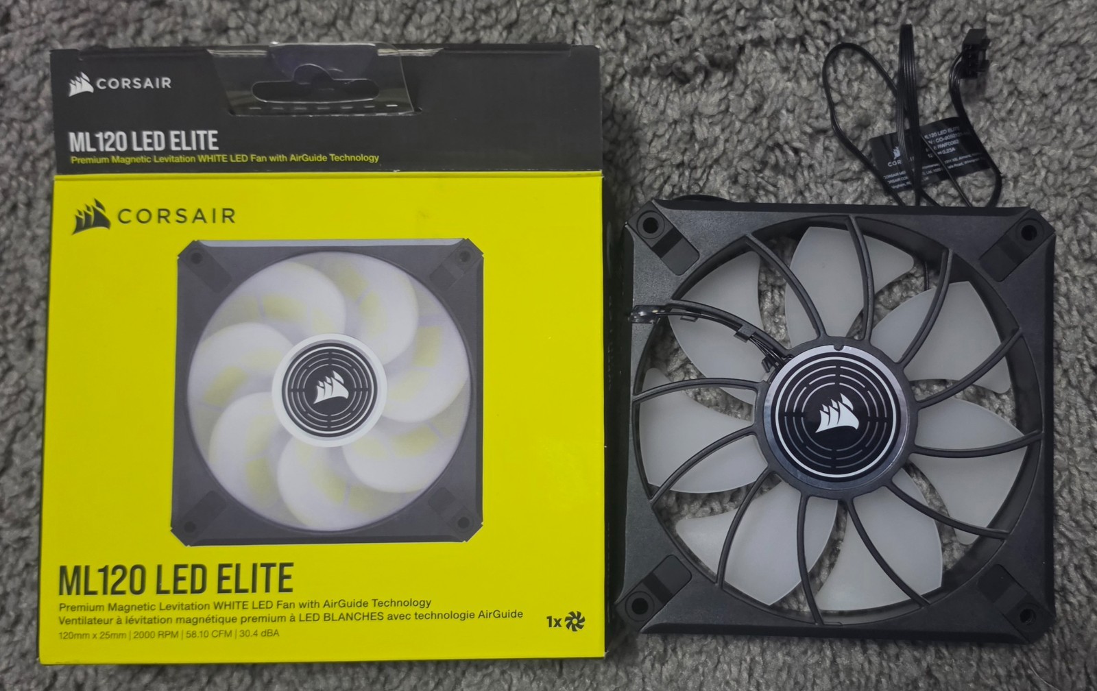 Corsair iCUE ML120 LED ELITE 120mm PWM Magnetic Levitation Fan