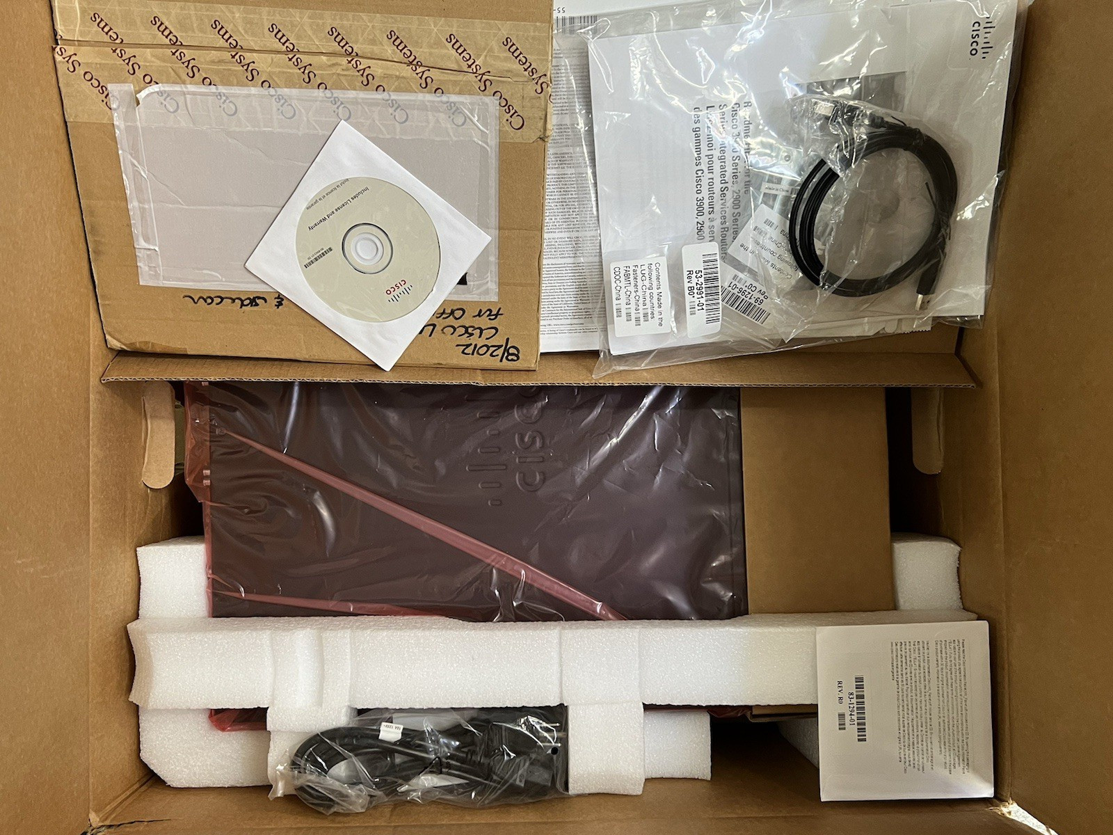 CISCO 2951/K9 GIGABIT ROUTER  W/ EHWIC 1GE-SFP-CU VWIC3-2MFT-T1/E1 EVM-HD SM-NM
