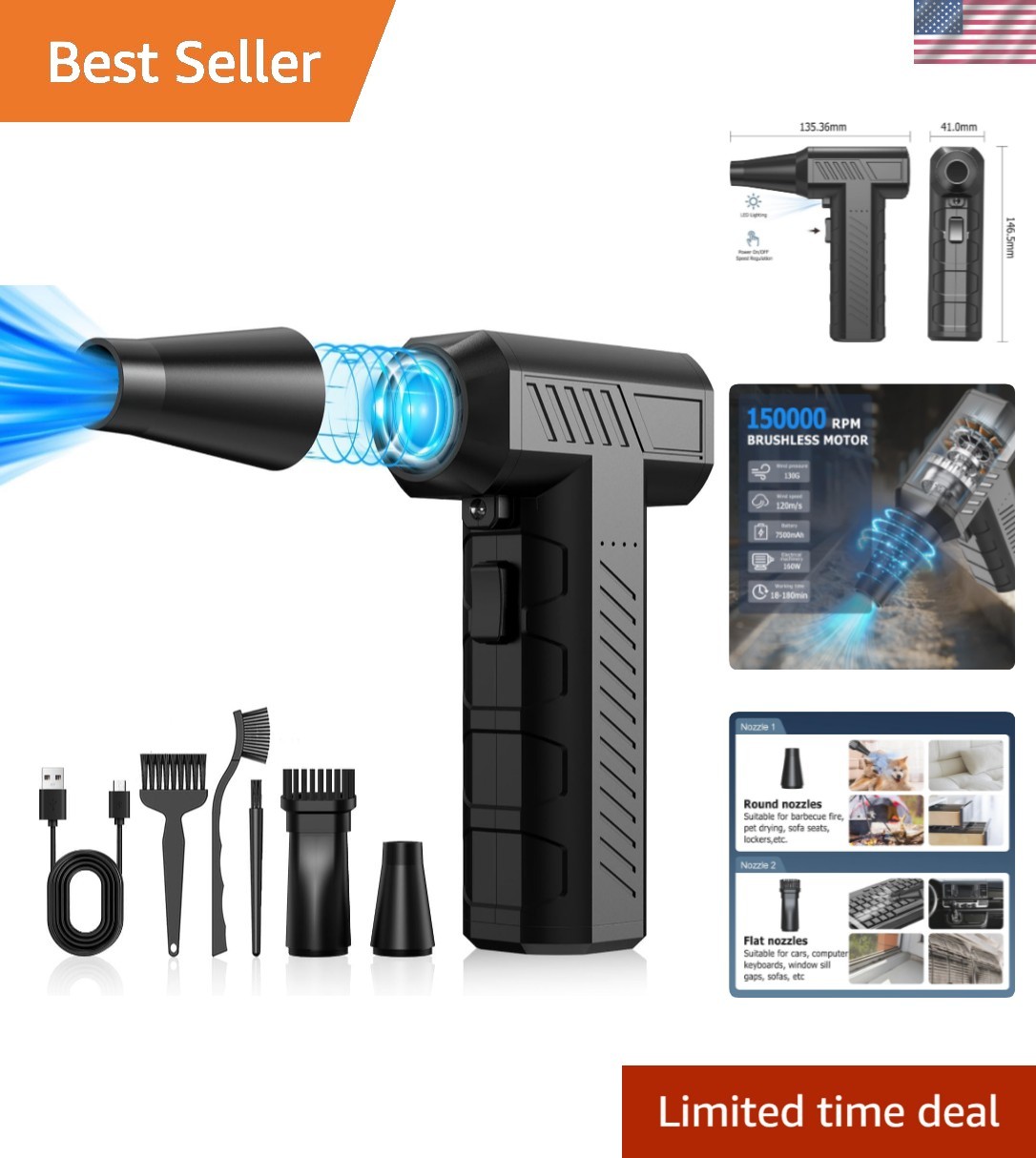 Revolutionary Mini Air Duster: Lightweight, Rechargeable & Multi-Purpose