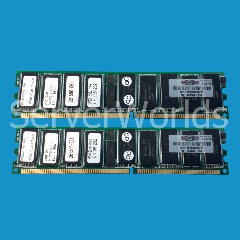 HP 300682-B21 4GB (2 x 2GB) PC2100 Memory Kit 300702-001 261586-051
