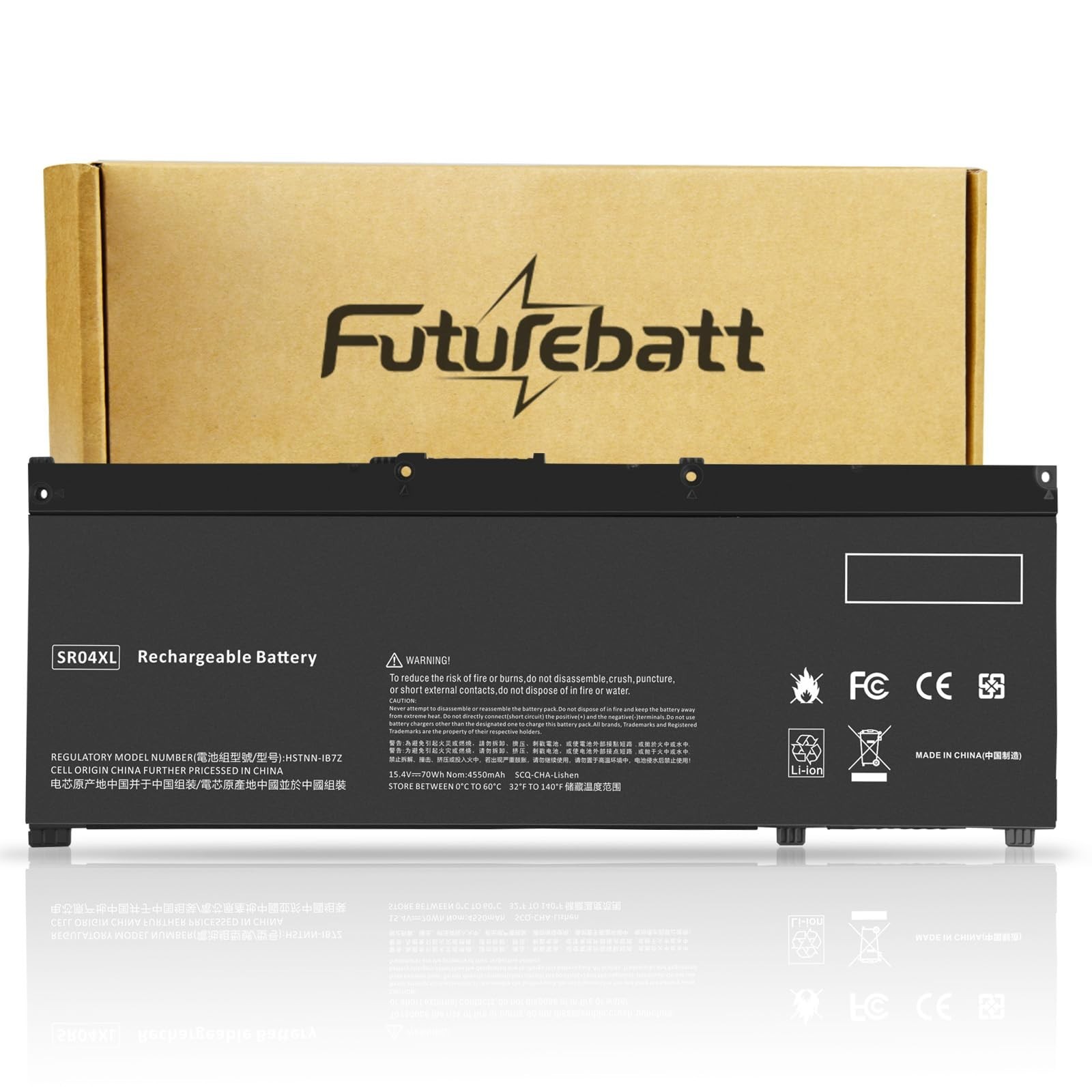 High-Capacity Laptop Battery for HP Omen 15-DC Series, SR03XL Replacement, 91772